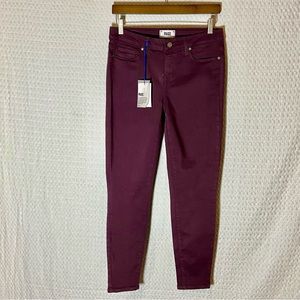 PAIGE NWT Verdugo ankle faded pinot noir jeans women size 29
